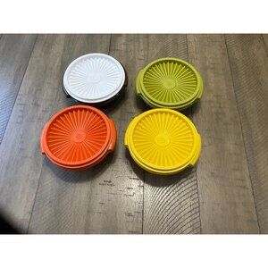 Vintage Tupperware Servalier Bowl Set Of 4 10 oz with Seal Lid Fridge Storage